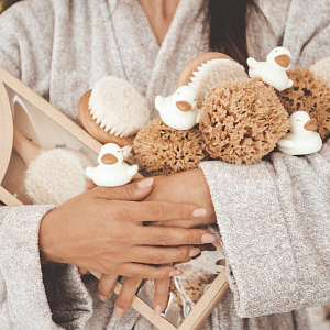 Набор для купания Mrs. Ertha "Polly & Olly", микс с бежевым